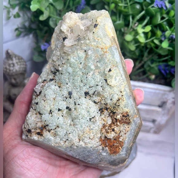 Botryoidal Prehnite with Quartz - Picture 6 of 8